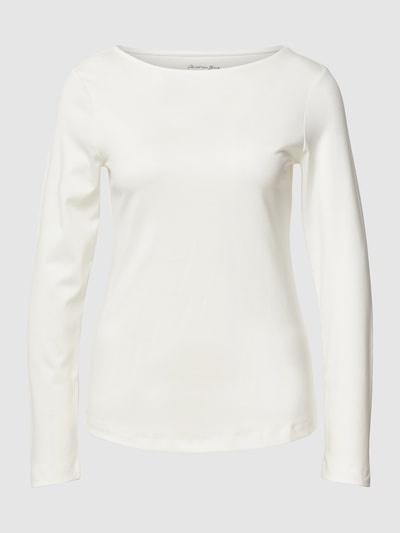 Christian Berg Woman Longsleeve mit U-Boot-Ausschnitt Offwhite 2