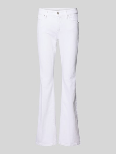 Produktfoto, Flared Jeans im 5-Pocket-Design Modell 'PARIS' von Cambio, biała, bawełniany miks ze streczem, szerokość w rozmiarze 36: 36 cm, długość wewnętrzna nogawki: 81 cm