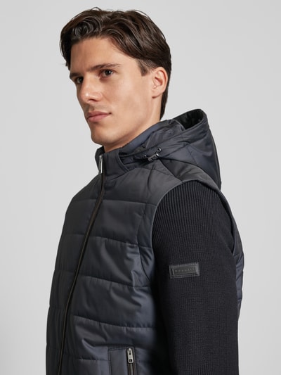 bugatti Strickjacke mit Reißverschlusstaschen Marine 3