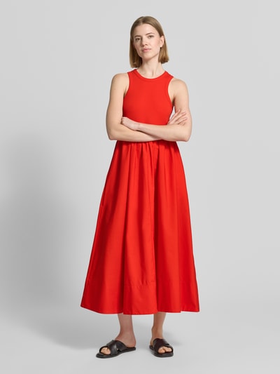 YAS Midikleid mit Rundhalsausschnitt Modell 'MIRI' Rot 4
