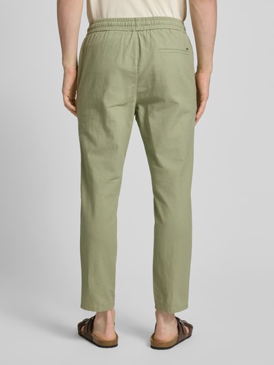 Only & Sons Cropped Stoffhose aus Leinen-Mix Modell 'LINUS' Hellgruen 5