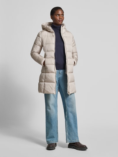 SAVE THE DUCK Gewatteerde lange jas met tweewegsritssluiting, model 'Taylor' Beige - 1