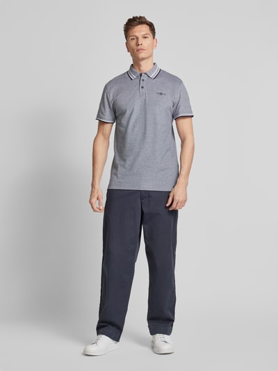 Tom Tailor Regular fit poloshirt met contraststrepen Blauw - 1