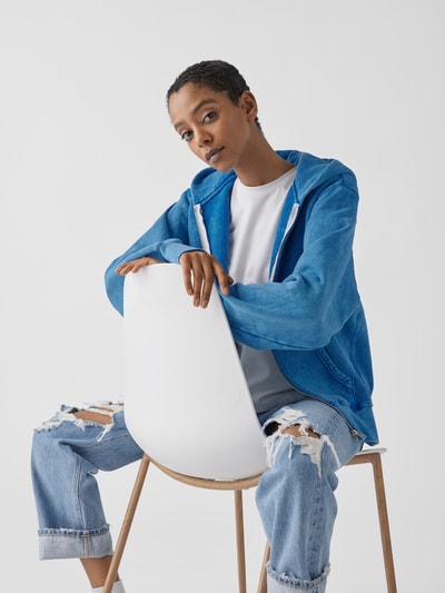 Les Tien Sweatjacke mit Eingrifftasche Royalblau 6