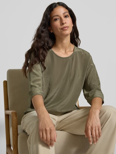 Luisa Cerano Blusenshirt mit 3/4-Ärmel Khaki 3