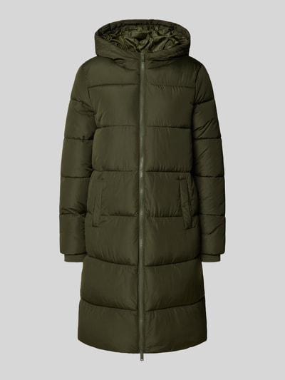 Pieces Płaszcz pikowany o kroju regular fit z dodatkowymi mankietami model ‘BEE’ Khaki 2