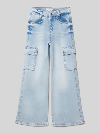 Blue Effect Loose Fit Jeans mit Cargotaschen Hellblau 1