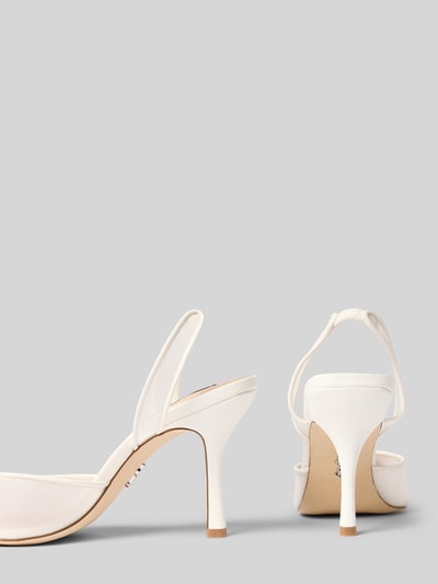 Productfoto, Pumps met siersteentjes Model 'Bellina' van Steve Madden, semi-transparant design, open hiel, hakhoogte maat 40: 11 cm