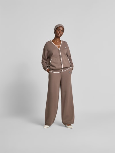 Kenzo Stoffhose mit elastischem Bund Taupe 1