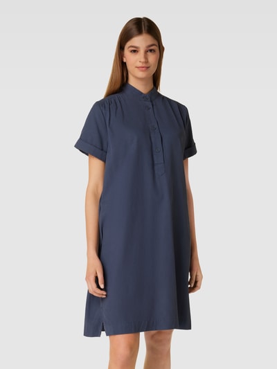 Jake*s Casual Knielanges Kleid mit kurzer Knopfleiste Dunkelblau 4