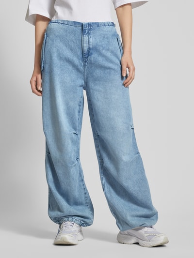 QS Baggy Fit Jeans mit elastischem Bund Jeansblau 4