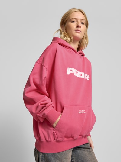 Pegador Oversized Hoodie mit Label- und Statement-Print Modell 'SUTA' Pink 3