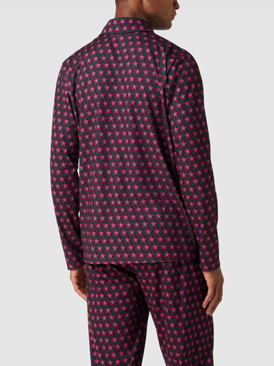 Mey Pyjama-Oberteil mit Allover-Muster Modell 'STAR' Rot 5