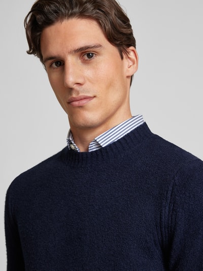 Cinque Gebreide pullover met ronde hals, model 'ZAC' Marineblauw - 3