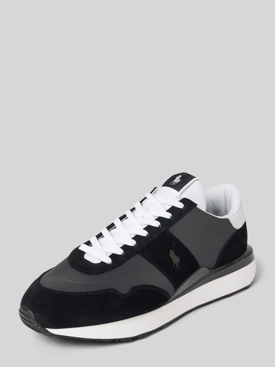 Polo Ralph Lauren Sneaker aus Leder-Mix Modell 'TRAIN' Black 1