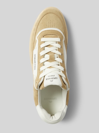 Copenhagen Ledersneaker mit Label-Print Sand 3