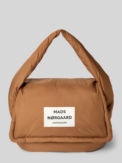 MADS NØRGAARD Handtasche mit Label-Patch und Tragegriff Camel 2