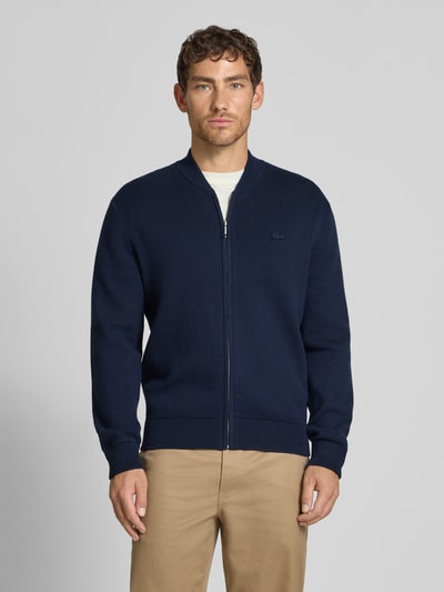 Lacoste Regular Fit Strickjacke aus Baumwoll-Mix Marine 4
