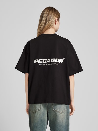 Pegador Oversized T-shirt met labelprint, model 'ARENDAL' Zwart - 5