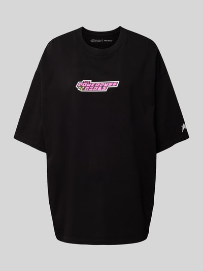 REVIEW Powerpuff Girls x REVIEW — T-shirt z detalami z logo Czarny 2