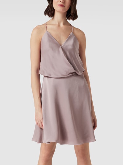 Unique Cocktailkleid in Wickel-Optik Mauve 4