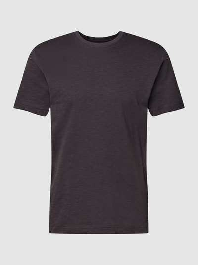 Tom Tailor T-Shirt mit melierter Optik Modell 'Uni Slub Tee' Anthrazit 2