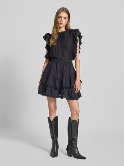 Gina Tricot Blusenshirt mit Volantärmel Black 1