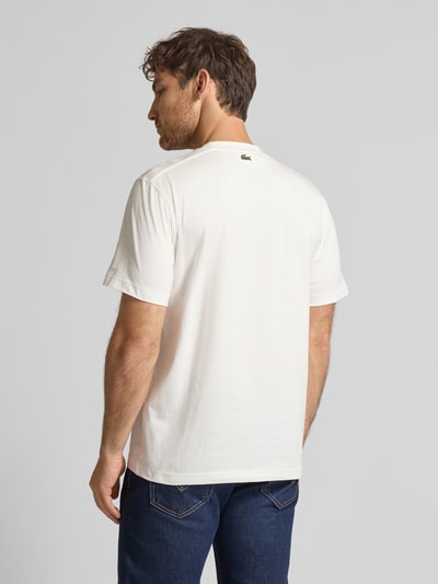 Lacoste Regular Fit T-Shirt aus reiner Baumwolle Offwhite 5