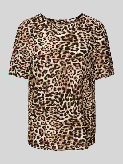 B.Young Blusenshirt aus Viskose mit Rundhalsausschnitt Modell 'JOELLA' Mittelbraun 2