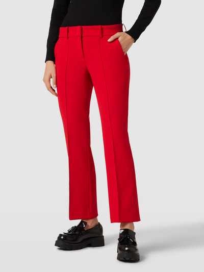 Cambio Stoffen broek met persplooien, model 'FARAH' Rood - 4