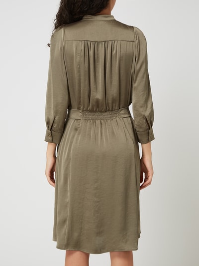 Luisa Cerano Blusenkleid aus Satin  Khaki 5