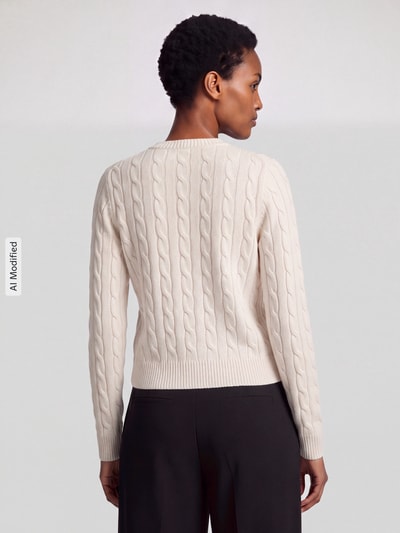 GANT Strickjacke aus Wolle mit Logo-Detail Offwhite 5