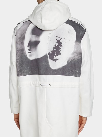 Raf Simons Bedruckter Parka Weiß 2