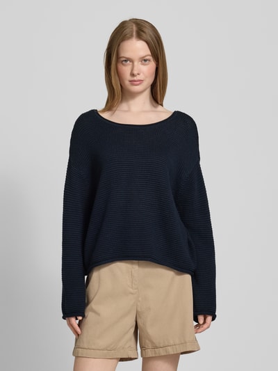 Marc O'Polo Comfort Fit Strickpullover aus reiner Baumwolle Marine 4