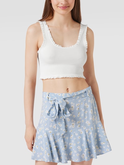 Only Crop Top mit Rüschen Offwhite 4