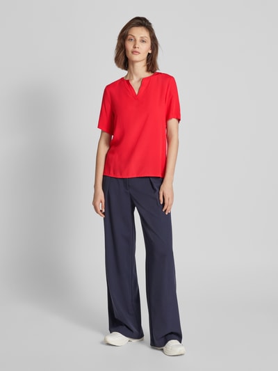 Montego Blouseshirt van viscose in effen design Rood - 1