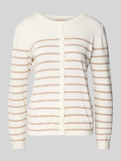 FREE/QUENT Gebreid jack met knoopsluiting, model 'Pixie' Offwhite - 2