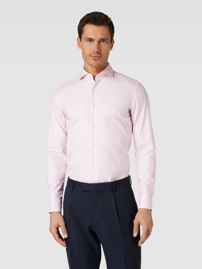 BOSS Slim fit zakelijk overhemd met kentkraag, model 'Hank' Rosé - 4