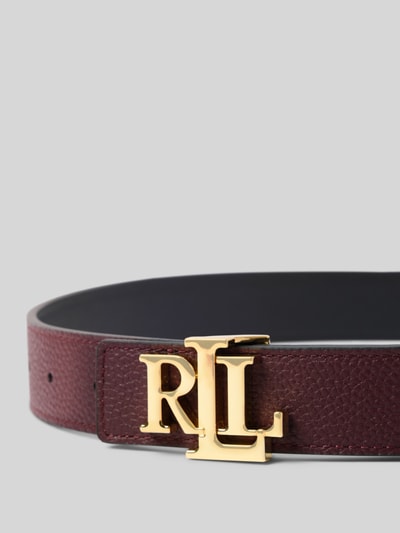 Lauren Ralph Lauren Pasek z naturalnej skóry bydlęcej model 'REV' Bordowy 2