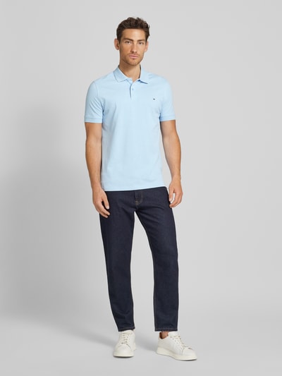 Christian Berg Men Poloshirt met labeldetail Lichtblauw - 1