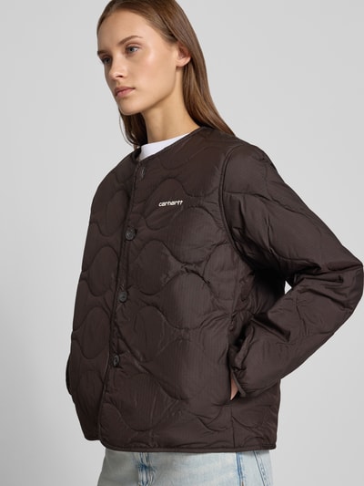 Carhartt Work In Progress Steppjacke mit Logo-Stitching Modell 'Skye' Schoko 3