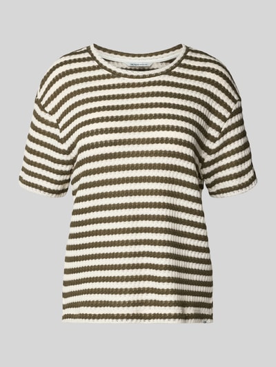 Tom Tailor Denim Regular Fit T-Shirt aus Baumwoll-Mix Oliv 2
