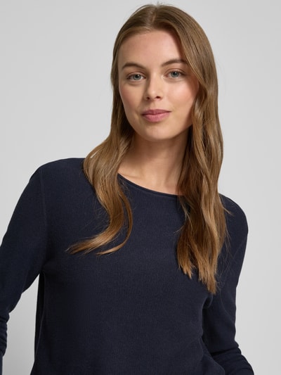 Tom Tailor Regular Fit Strickpullover mit Baumwoll-Anteil Dunkelblau 3