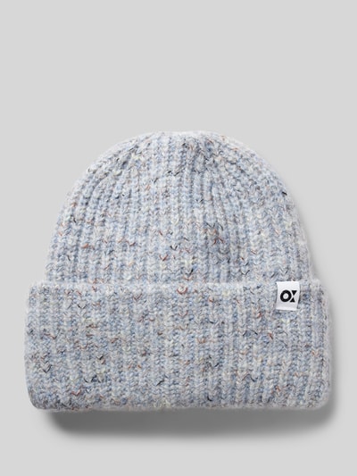 OPUS Beanie met labeldetail, model 'Amaddie' Lichtblauw - 1