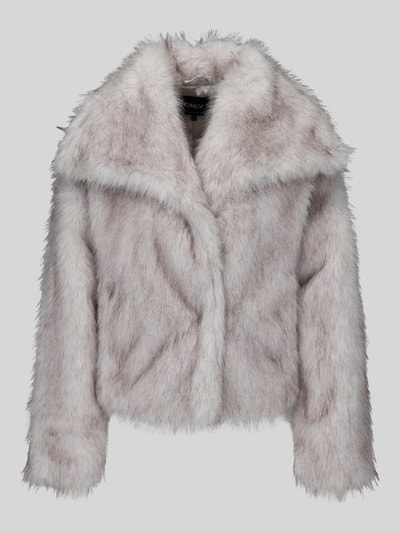 ONLY Relaxed Fit Webpelzjacke Cropped Modell 'DAWN LIFE' Ecru 2
