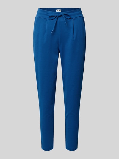 ICHI Joggingbroek met verkorte pasvorm en elastische band Blauw - 2