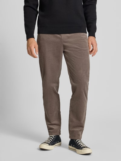 Only & Sons Tapered corduroy broek van katoenmix, model 'LINUS' Lichtbruin - 4