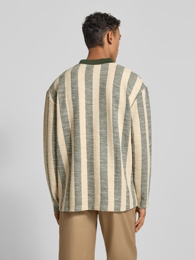 Les Deux Strickpullover mit Label-Stitching Dunkelgruen 5