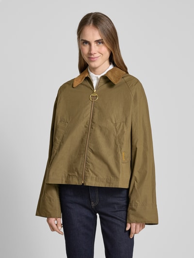 Barbour Jacke mit Leistentaschen Modell 'CATLIN' Oliv 4