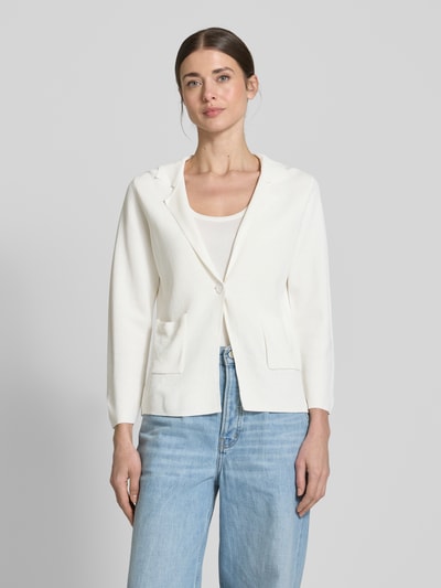 ZABAIONE Gebreide cardigan met opgestikte steekzakken Offwhite - 4